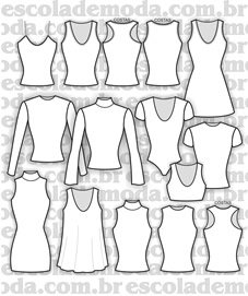 Moldes de blusas e vestidos de malha